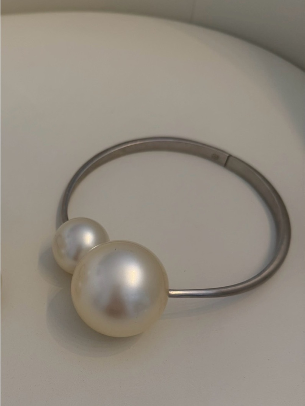 Chanel 2014 Oversized Faux Pearl Choker Necklace